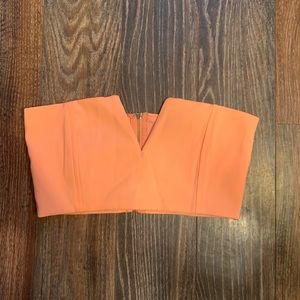 orange crop top